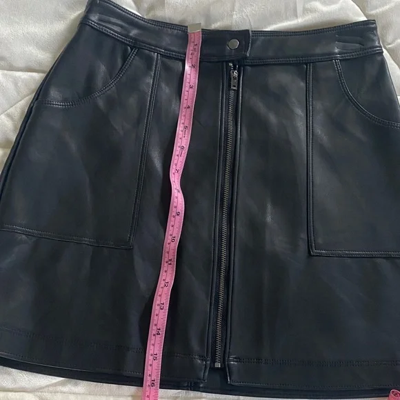 Social Tourist Black Faux Leather Mini Skirt - Picture 7 of 8